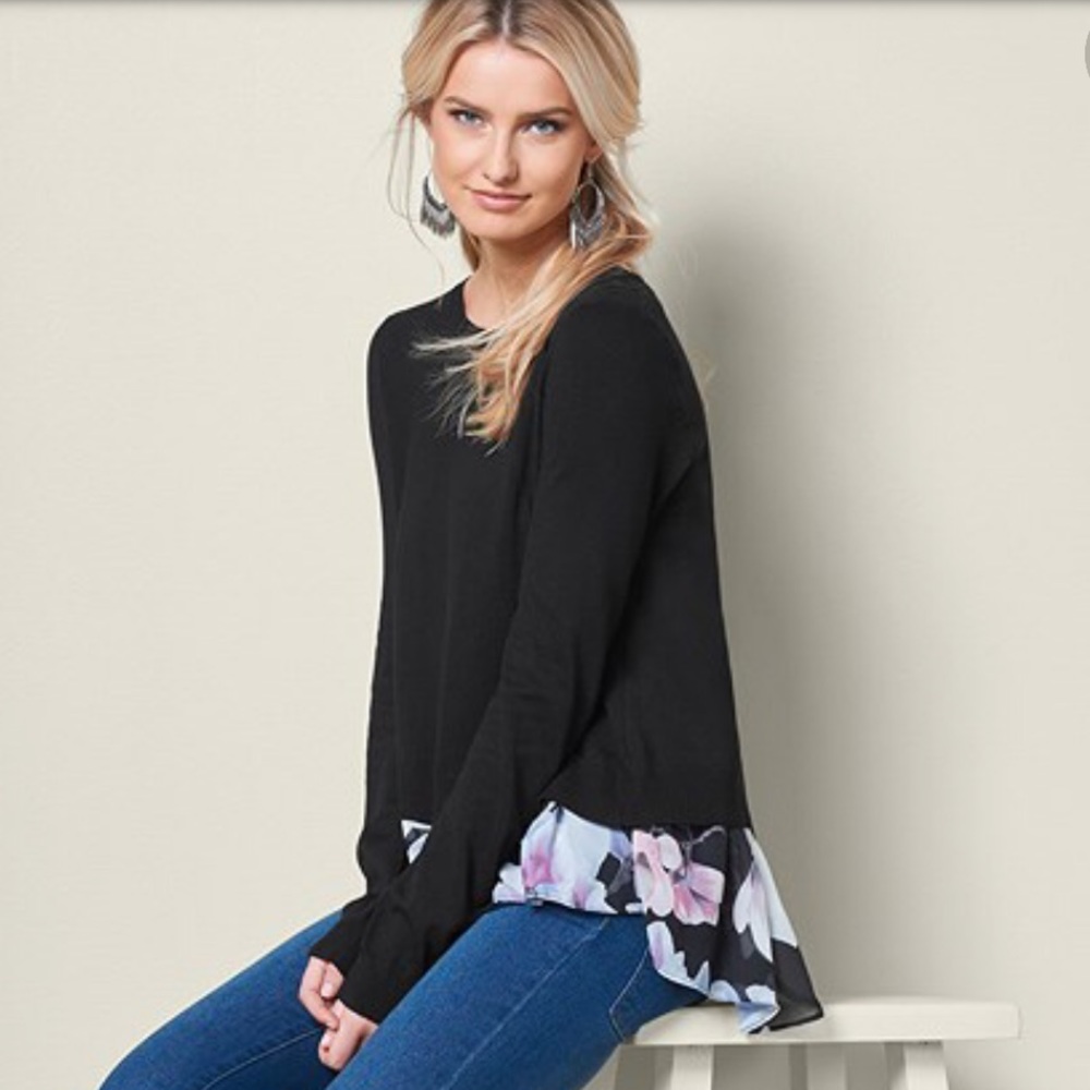 Venus Black long Sleeve Sweater